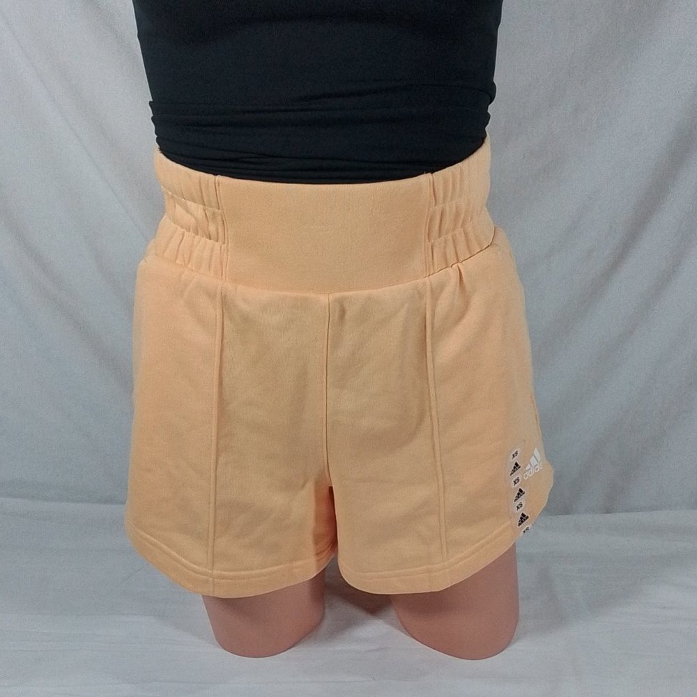 Women's Adidas Hyperglam French Terry Short in Pulse Amber-XS-NWT